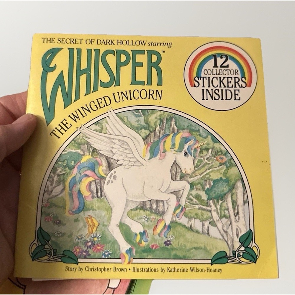 WITH STICKERS Whisper The Winged Unicorn In The‎ Secret Of Dark Hollow C.  Brown
